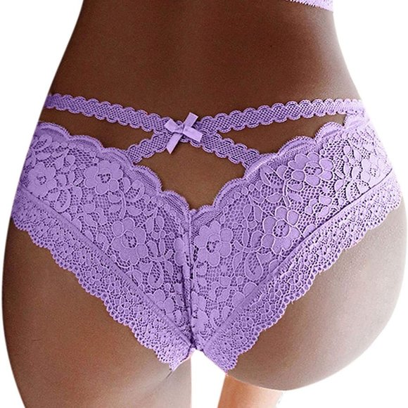 Panties T String Thongs Knick  Purple  Small - Picture 1 of 5